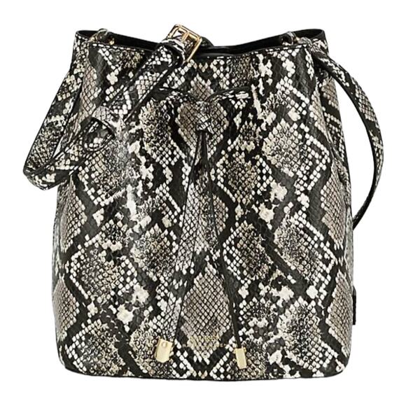 Ralph Lauren Snakeskin Handbag Debby Drawstring NEW - Picture 1 of 12